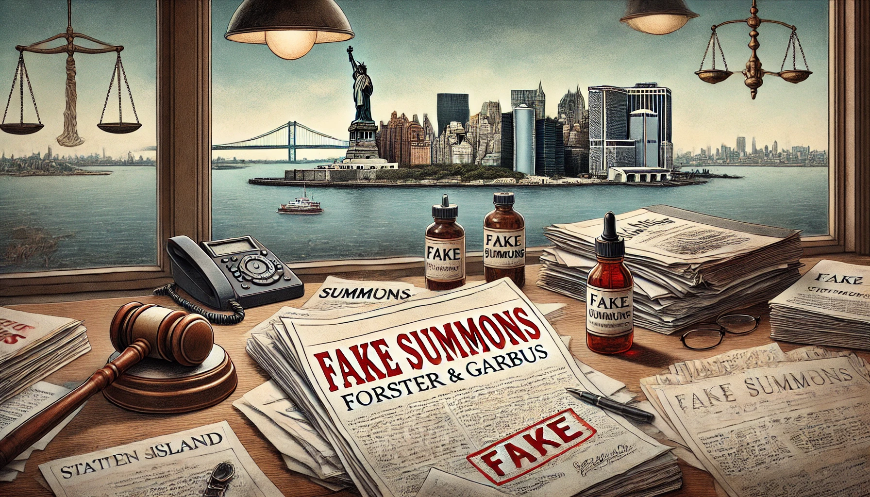 staten island attorney forster and garbus fake summons
